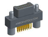 NM-215-015-125-JC00 - Nano-miniature D-shaped straddle mount flex circuit board mount connector, 2 rows with 15 contacts, and no hardware. (Plug)