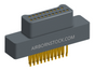 NM-214-021-128-0000 - Nano-miniature D-shaped straddle mount flex circuit board mount connector, 2 rows with 21 contacts, and no hardware. (Plug)