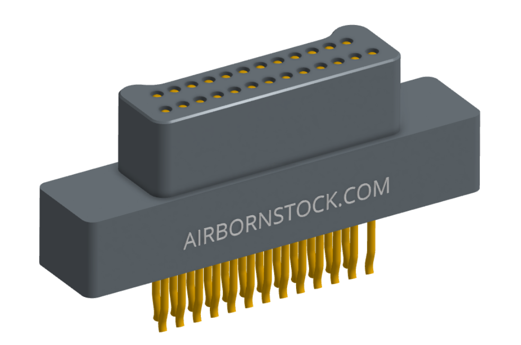 NM-213-025-125-0000 - Nano-miniature D-shaped straddle mount flex circuit board mount connector, 2 rows with 25 contacts, and no hardware. (Plug)