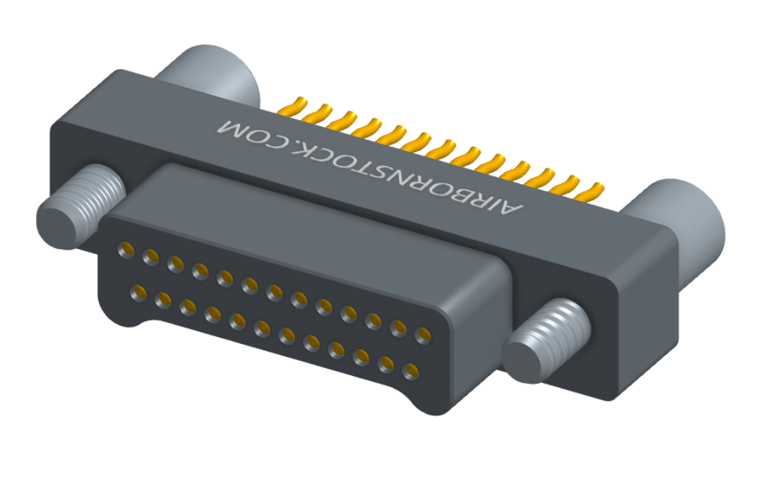 NM-215-025-128-JC00 - Nano-miniature D-shaped straddle mount flex circuit board mount connector, 2 rows with 25 contacts, and no hardware. (Plug)