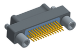NM-215-025-128-JC00 - Nano-miniature D-shaped straddle mount flex circuit board mount connector, 2 rows with 25 contacts, and no hardware. (Plug)