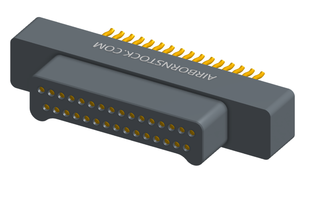 NM-212-031-125-0000 - Nano-miniature D-shaped straddle mount flex circuit board mount connector, 2 rows with 31 contacts, and no hardware. (Plug)