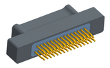 NM-212-031-125-0000 - Nano-miniature D-shaped straddle mount flex circuit board mount connector, 2 rows with 31 contacts, and no hardware. (Plug)
