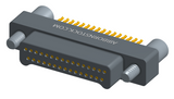 NM-213-031-128-JC00 - Nano-miniature D-shaped straddle mount flex circuit board mount connector, 2 rows with 31 contacts, and no hardware. (Plug)