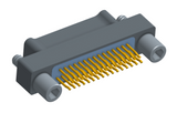 NM-213-031-128-JC00 - Nano-miniature D-shaped straddle mount flex circuit board mount connector, 2 rows with 31 contacts, and no hardware. (Plug)