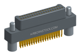 NM-214-037-128-JC00 - Nano-miniature D-shaped straddle mount flex circuit board mount connector, 2 rows with 37 contacts, and no hardware. (Plug)