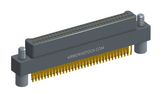 NM-212-065-128-JC00 - Nano-miniature D-shaped straddle mount flex circuit board mount connector, 2 rows with 65 contacts, and no hardware. (Plug)