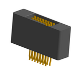 NM-225-015-228-0000 - Nano-miniature D-shaped straddle mount flex circuit board mount connector with mounting holes, 2 rows with 15 contacts, and no hardware. (Receptacle)