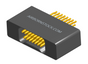 NM-224-015-228-0000 - Nano-miniature D-shaped straddle mount flex circuit board mount connector with mounting holes, 2 rows with 15 contacts, and no hardware. (Receptacle)