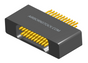 NM-224-021-225-0000 - Nano-miniature D-shaped straddle mount flex circuit board mount connector with mounting holes, 2 rows with 21 contacts, and no hardware. (Receptacle)
