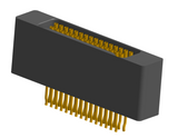 NM-225-031-225-0000 - Nano-miniature D-shaped straddle mount flex circuit board mount connector with mounting holes, 2 rows with 31 contacts, and no hardware. (Receptacle)
