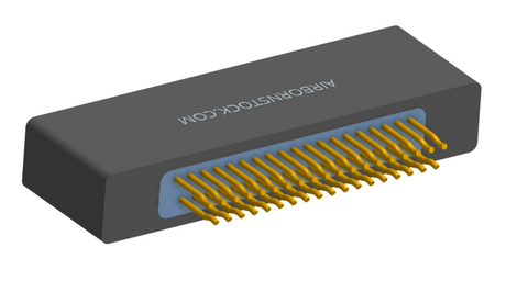 NM-225-037-228-0000 - Nano-miniature D-shaped straddle mount flex circuit board mount connector with mounting holes, 2 rows with 37 contacts, and no hardware. (Receptacle)