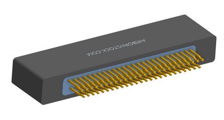 NM-225-051-228-0000 - Nano-miniature D-shaped straddle mount flex circuit board mount connector with mounting holes, 2 rows with 51 contacts, and no hardware. (Receptacle)