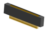 NM-225-069-228-0000 - Nano-miniature D-shaped straddle mount flex circuit board mount connector with mounting holes, 2 rows with 69 contacts, and no hardware. (Receptacle)