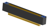 NM-225-091-228-TH00 - Nano-miniature D-shaped straddle mount flex circuit board mount connector with mounting holes, 2 rows with 91 contacts, and threaded holes for attachment hardware. (Receptacle)