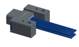 NM-232-009-161-THAA - Nano-miniature D-shaped I/O connector with mounting holes, 2 rows with 9 contacts, and threaded holes for attachment hardware. (Plug)