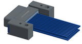 NM-232-021-161-THAA - Nano-miniature D-shaped I/O connector with mounting holes, 2 rows with 21 contacts, and threaded holes for attachment hardware. (Plug)