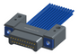 NM-234-021-161-THAA - Nano-miniature D-shaped I/O connector with mounting holes, 2 rows with 21 contacts, and threaded holes for attachment hardware. (Plug)
