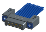 NM-232-025-161-THAA - Nano-miniature D-shaped I/O connector with mounting holes, 2 rows with 25 contacts, and threaded holes for attachment hardware. (Plug)