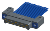 NM-232-037-161-THAA - Nano-miniature D-shaped I/O connector with mounting holes, 2 rows with 37 contacts, and threaded holes for attachment hardware. (Plug)