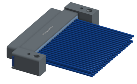 NM-232-051-161-THAA - Nano-miniature D-shaped I/O connector with mounting holes, 2 rows with 51 contacts, and threaded holes for attachment hardware. (Plug)