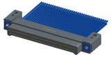 NM-232-069-161-THAA - Nano-miniature D-shaped I/O connector with mounting holes, 2 rows with 69 contacts, and threaded holes for attachment hardware. (Plug)