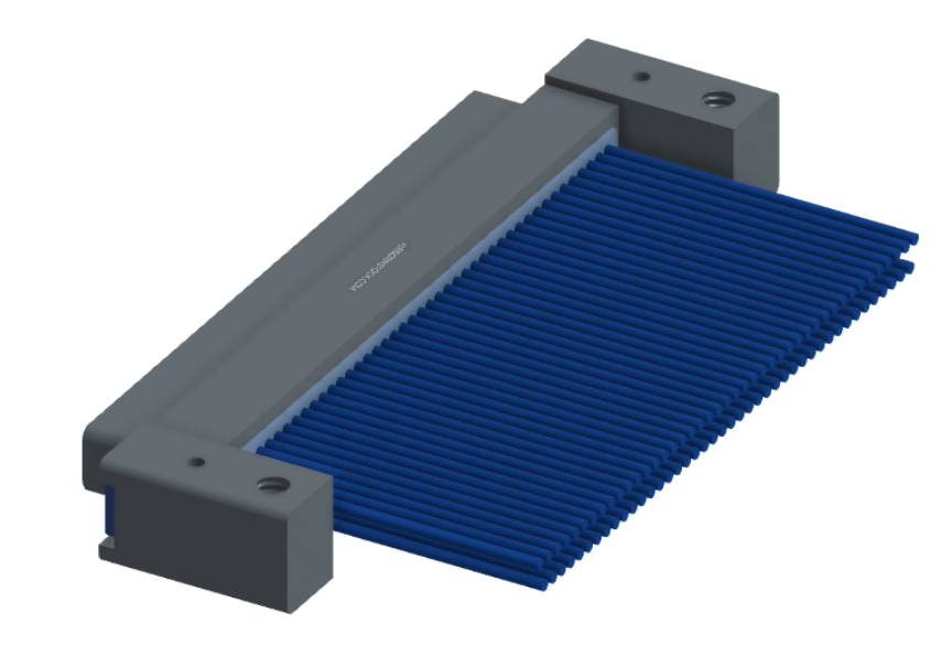 NM-232-085-161-THAA - Nano-miniature D-shaped I/O connector with mounting holes, 2 rows with 85 contacts, and threaded holes for attachment hardware. (Plug)