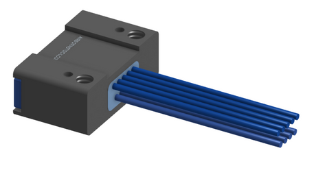 NM-243-009-261-THAA - Nano-miniature D-shaped I/O connector with mounting holes, 2 rows with 9 contacts, and threaded holes for attachment hardware. (Receptacle)