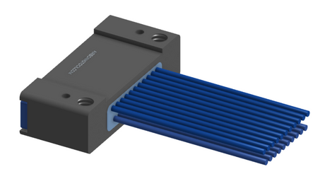 NM-242-015-261-THAA - Nano-miniature D-shaped I/O connector with mounting holes, 2 rows with 15 contacts, and threaded holes for attachment hardware. (Receptacle)