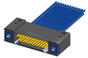 NM-242-021-261-THAA - Nano-miniature D-shaped I/O connector with mounting holes, 2 rows with 21 contacts, and threaded holes for attachment hardware. (Receptacle)