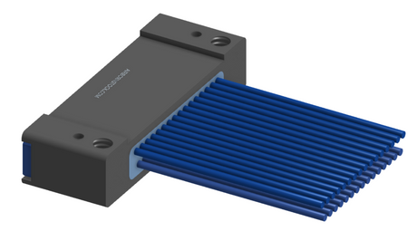 NM-242-031-261-THAA - Nano-miniature D-shaped I/O connector with mounting holes, 2 rows with 31 contacts, and threaded holes for attachment hardware. (Receptacle)