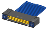 NM-242-037-261-THAA - Nano-miniature D-shaped I/O connector with mounting holes, 2 rows with 37 contacts, and threaded holes for attachment hardware. (Receptacle)