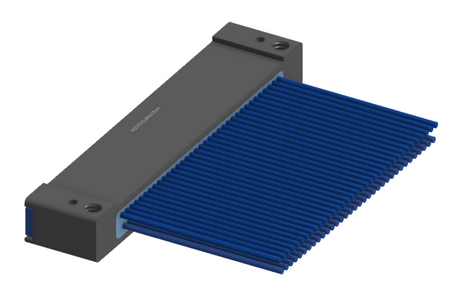 NM-242-069-261-THAA - Nano-miniature D-shaped I/O connector with mounting holes, 2 rows with 69 contacts, and threaded holes for attachment hardware. (Receptacle)