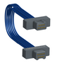 NM-2J4-009-PP1-00AA - Nano-miniature D-shaped I/O jumper cable with 2 rows and 9 contacts and no attachment hardware.