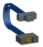 NM-2J4-009-PS1-00AA - Nano-miniature D-shaped I/O jumper cable with 2 rows and 9 contacts and no attachment hardware.