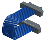 NM-2J5-025-PP1-00AA - Nano-miniature D-shaped I/O jumper cable with 2 rows and 25 contacts and no attachment hardware.