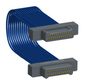 NM-2J4-025-PP1-00AA - Nano-miniature D-shaped I/O jumper cable with 2 rows and 25 contacts and no attachment hardware.