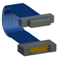 NM-2J4-025-PS1-00AA - Nano-miniature D-shaped I/O jumper cable with 2 rows and 25 contacts and no attachment hardware.