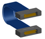 NM-2J4-025-SS1-00AA - Nano-miniature D-shaped I/O jumper cable with 2 rows and 25 contacts and no attachment hardware.