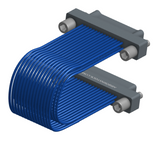 NM-2J5-031-PP1-JJAA - Nano-miniature D-shaped I/O jumper cable with 2 rows and 31 contacts and four turning jackscrews (2 per connector).