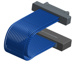 NM-2J5-031-PS1-00AA - Nano-miniature D-shaped I/O jumper cable with 2 rows and 31 contacts and no attachment hardware.