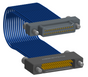 NM-2J4-031-PS1-JJAA - Nano-miniature D-shaped I/O jumper cable with 2 rows and 31 contacts and four turning jackscrews (2 per connector).