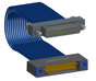 NM-2J4-031-PS1-JTAA - Nano-miniature D-shaped I/O jumper cable with 2 rows and 31 contacts and two turning jackscrews on the plug and two threaded holes on the receptacle.