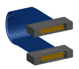 NM-2J5-031-SS1-00AA - Nano-miniature D-shaped I/O jumper cable with 2 rows and 31 contacts and no attachment hardware.