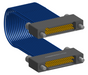 NM-2J4-031-SS1-JJAA - Nano-miniature D-shaped I/O jumper cable with 2 rows and 31 contacts and four turning jackscrews (2 per connector).