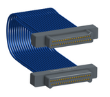 NM-2J5-037-PP1-00AA - Nano-miniature D-shaped I/O jumper cable with 2 rows and 37 contacts and no attachment hardware.