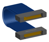 NM-2J5-037-SS1-00AA - Nano-miniature D-shaped I/O jumper cable with 2 rows and 37 contacts and no attachment hardware.