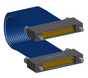 NM-2J4-037-SS1-JJAA - Nano-miniature D-shaped I/O jumper cable with 2 rows and 37 contacts and four turning jackscrews (2 per connector).