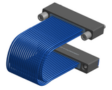 NM-2J5-037-SS1-JRAA - Nano-miniature D-shaped I/O jumper cable with 2 rows and 37 contacts and two turning jackscrews on one receptacle and two threaded holes on the other receptacle.