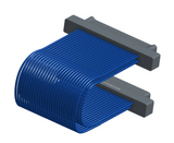 NM-2J5-051-PP1-00AA - Nano-miniature D-shaped I/O jumper cable with 2 rows and 51 contacts and no attachment hardware.